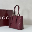Borsa tote media Gucci GG Emblem 847456 Rossa