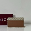 Qualità superiore replica Dettagli perfetti Emblema Gucci GG Portafoglio con catena 838151 Marrone