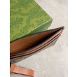 Qualità da grande replica Porta carte Gucci GG Emblem con tracolla 819121 Marrone