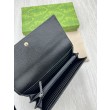 Portafoglio continentale Gucci GG Marmont bicolore 456116 Nero