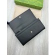 Portafoglio continentale Gucci GG Marmont bicolore 456116 Nero