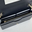 Portafoglio Gucci GG Marmont con catena 497985 Nero