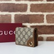Alta gamma replica Portafoglio piccolo Gucci GG Emblem 820692 Marrone