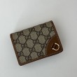 Alta gamma replica Portafoglio piccolo Gucci GG Emblem 820692 Marrone