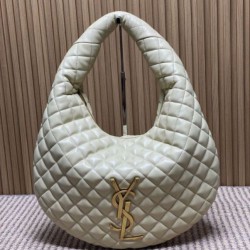 Replica qualità specchio Borsa hobo Icare YSL Saint Laurent in nappa beige