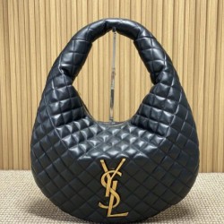 Replica qualità specchio Imitazioni borse griffate hobo Icare YSL Saint Laurent in nappa nera