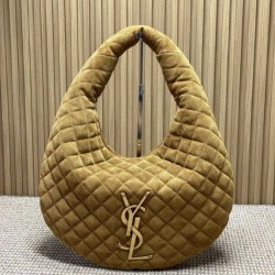 Replica qualità specchio Borsa hobo Icare YSL Saint Laurent in camoscio giallo