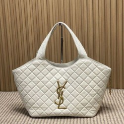 Replica qualità specchio Borse Imitazioni tote media Icare classico YSL Saint Laurent beige
