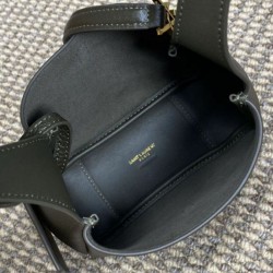 Riproduzione Fedele Borse Replica hobo mini morbida YSL Saint Laurent Le 5 À 7 Caffè Chiaro imitazioni