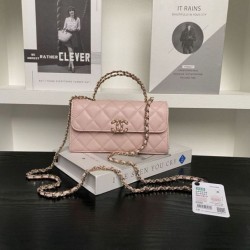 Replica qualità specchio Borse Firmate  Chanel Kelly Dark Horse con manico lungo AP3238 Rosa