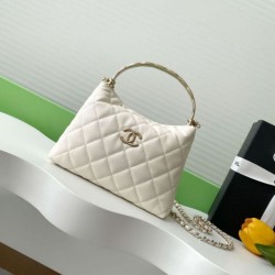 Replica qualità specchio Borsa Chanel 25S Edizione Limitata Vanity Case con Manico Superiore AP4591 Beige