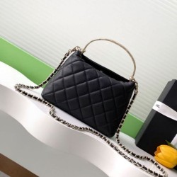 Replica Borsa 1:1 Chanel 25S Edizione Limitata Vanity Case con Manico Superiore AP4591 Nero Imitazioni Replica qualità specchio Borsa 1:1 Chanel 25S Edizione Limitata Vanity Case con Manico Superiore AP4591 Nero