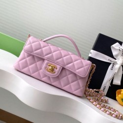 Replica qualità specchio Borsa Chanel 25P Mini con patta e manico superiore AS5354 Beige