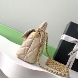 Replica Bora Pari all'originale replica Chanel 25P Mini Flap con Manico Superiore AS5354 Rosa Imitazioni Replica qualità specchio Bora Pari all'originale replica Chanel 25P Mini Flap con Manico Superiore AS5354 Rosa