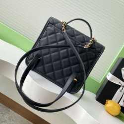 Replica Zaino Chanel 25B Clover Series Vintage AS5715 Pelle di vitello granata Nero Imitazioni Replica qualità specchio Zaino Chanel 25B Clover Series Vintage AS5715 Pelle di vitello granata Nero