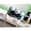 Borse Firmate Replica a secchiello Chanel 25C grande/piccola in pelle di vitello granata AS5311 AS5293 Blu