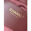 Borse Replica Alta Qualità a secchiello Chanel 25C grande/piccola in pelle di vitello granata AS5311 AS5293 Borgogna