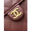 Borse Replica Alta Qualità a secchiello Chanel 25C grande/piccola in pelle di vitello granata AS5311 AS5293 Borgogna