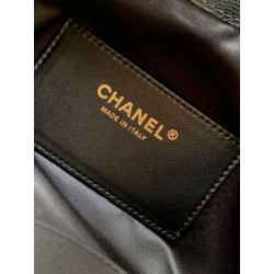 Borse Replica a secchiello Chanel 25C grande/piccola in pelle di vitello granata AS5311 AS5293 Nero