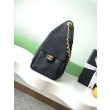 Borse Replica a secchiello Chanel 25C grande/piccola in pelle di vitello granata AS5311 AS5293 Nero