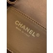 Borsa a secchiello Chanel 25C grande/piccola in pelle di vitello granata AS5311 AS5293 Oro scuro