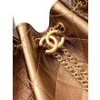 Borsa a secchiello Chanel 25C grande/piccola in pelle di vitello granata AS5311 AS5293 Oro scuro