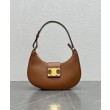 Borsa a tracolla Celine Ava Triomphe Half Moon Caffè