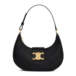 Borsa a tracolla Celine Ava Triomphe Half Moon Nera