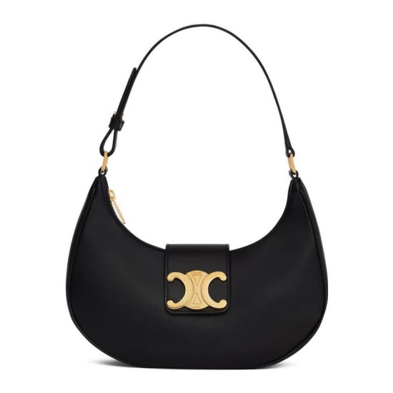 Borsa a tracolla Celine Ava Triomphe Half Moon Nera