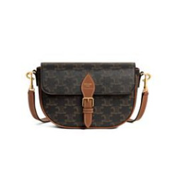 Borsa a tracolla Celine Folcd Caffè scuro