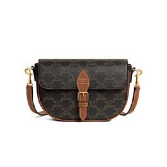 Borsa a tracolla Celine Folcd Caffè scuro Borsa a tracolla Celine Folcd Caffè scuro