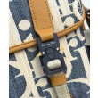 Borse Firmate Replica a tracolla Dior Hit The Road con patta Dior Dior Oblique denim jacquard Blu