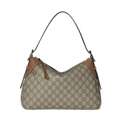 Borsa a tracolla media Gucci serie GG Emblem 815216 Marrone