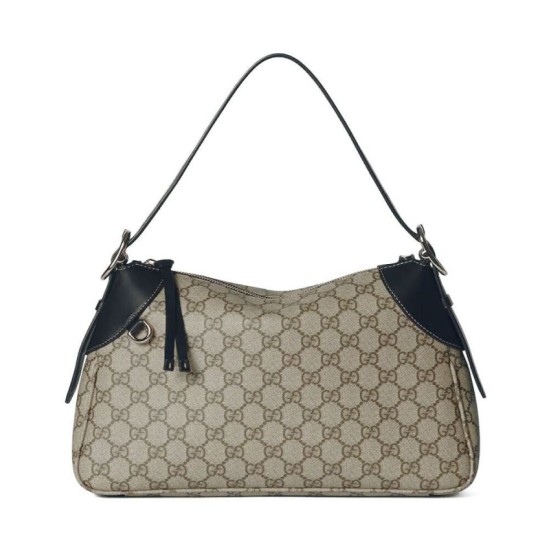Borse Firmate Replica a tracolla media Gucci serie GG Emblem 815216 Nera