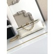Borsa Chanel 25A Mini/Piccola Flap con Catena Dorata AS2649 AS2615 Bianco