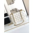 Borsa Chanel 25A Mini/Piccola Flap con Catena Dorata AS2649 AS2615 Bianco