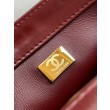 Borsa Replica 1:1 Chanel 25A Mini/Piccola Flap con Catena Dorata AS2649 AS2615 Bordeaux
