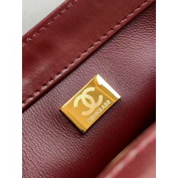 Borsa Replica 1:1 Chanel 25A Mini/Piccola Flap con Catena Dorata AS2649 AS2615 Bordeaux