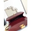 Borsa Replica 1:1 Chanel 25A Mini/Piccola Flap con Catena Dorata AS2649 AS2615 Bordeaux