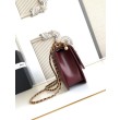 Borsa Replica 1:1 Chanel 25A Mini/Piccola Flap con Catena Dorata AS2649 AS2615 Bordeaux