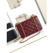 Borsa Replica 1:1 Chanel 25A Mini/Piccola Flap con Catena Dorata AS2649 AS2615 Bordeaux