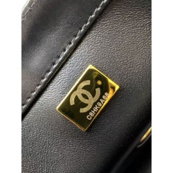 Replica Perfetta Chanel 25A Mini/Piccola Flap con Catena Dorata AS2649 AS2615 Nero