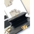Replica Perfetta Chanel 25A Mini/Piccola Flap con Catena Dorata AS2649 AS2615 Nero