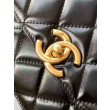 Replica Perfetta Chanel 25A Mini/Piccola Flap con Catena Dorata AS2649 AS2615 Nero