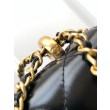 Replica Perfetta Chanel 25A Mini/Piccola Flap con Catena Dorata AS2649 AS2615 Nero