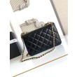 Replica Perfetta Chanel 25A Mini/Piccola Flap con Catena Dorata AS2649 AS2615 Nero