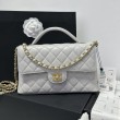 Borse Replica Chanel 25P con patta e manico superiore AS5356 Beige