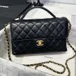 Borsa Chanel 25P con patta e manico superiore AS5356 Nera