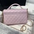 Borsa Replica 1:1 Chanel 25P con patta e manico superiore AS5356 Rosa