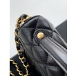 Borsa Chanel 25P Mini con patta e manico superiore AS5354 Nero